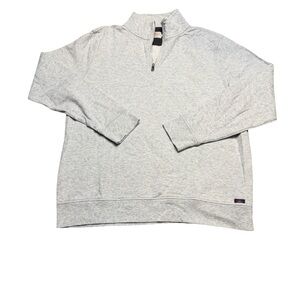 ✨🌅 Faherty Quarter Zip Pullover Sweatshirt Heather Gray Large 🌅✨